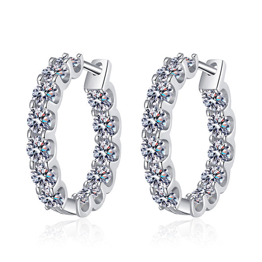 2.5carats Lab Created Moissanite Hoops