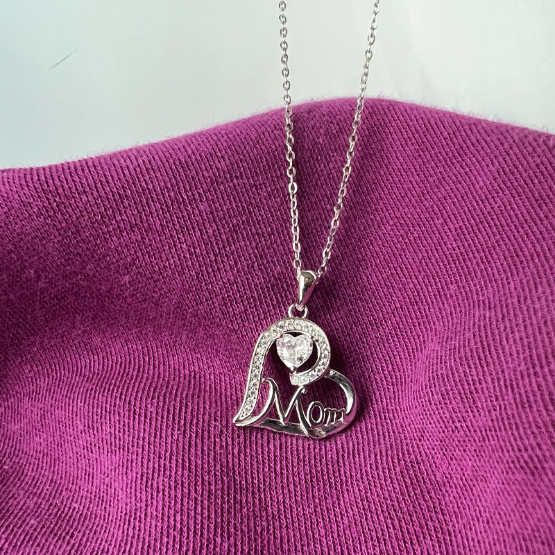 Loving Mom Necklace in Silver