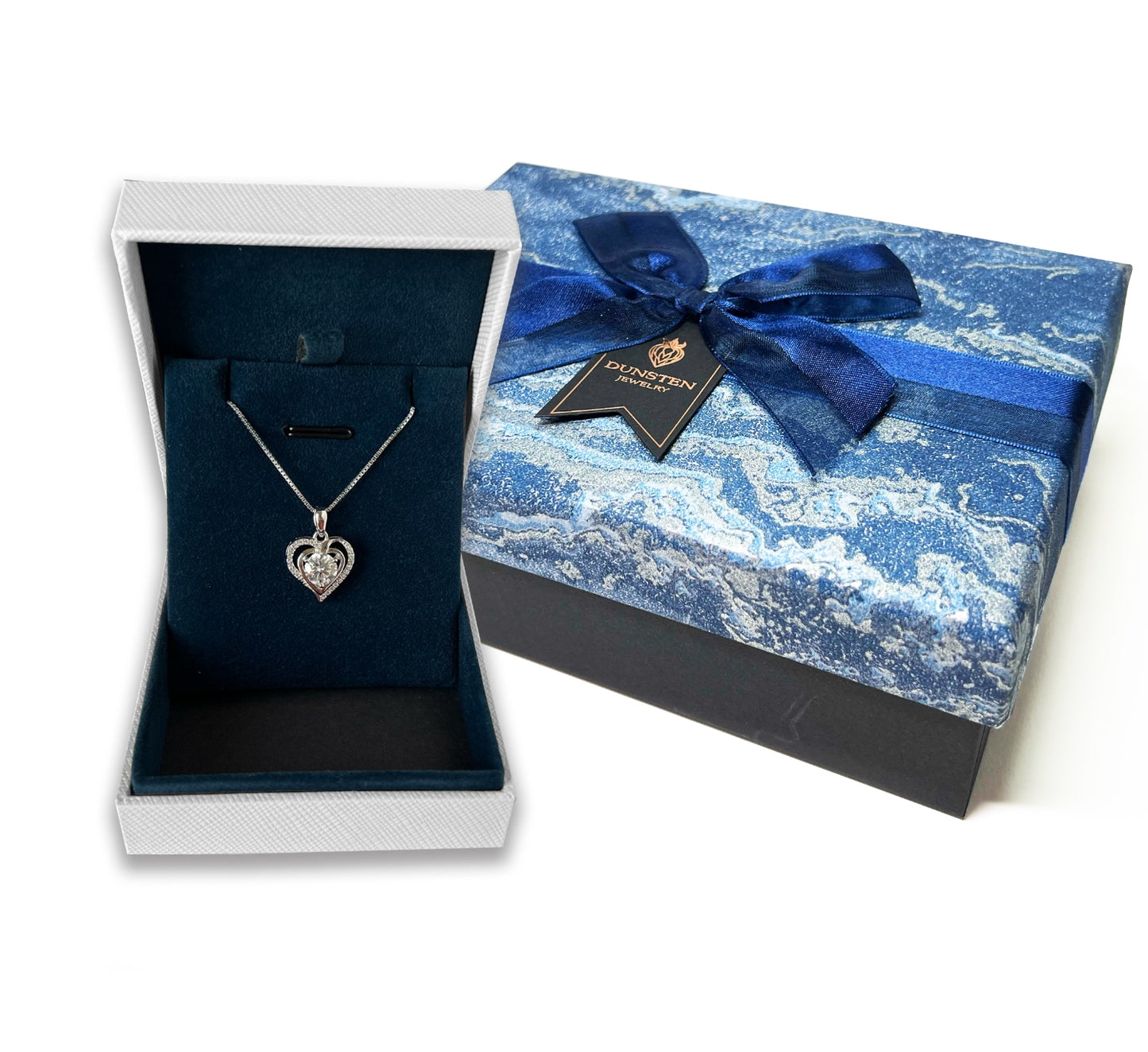 Brigitte Heart Necklace in Moissanite