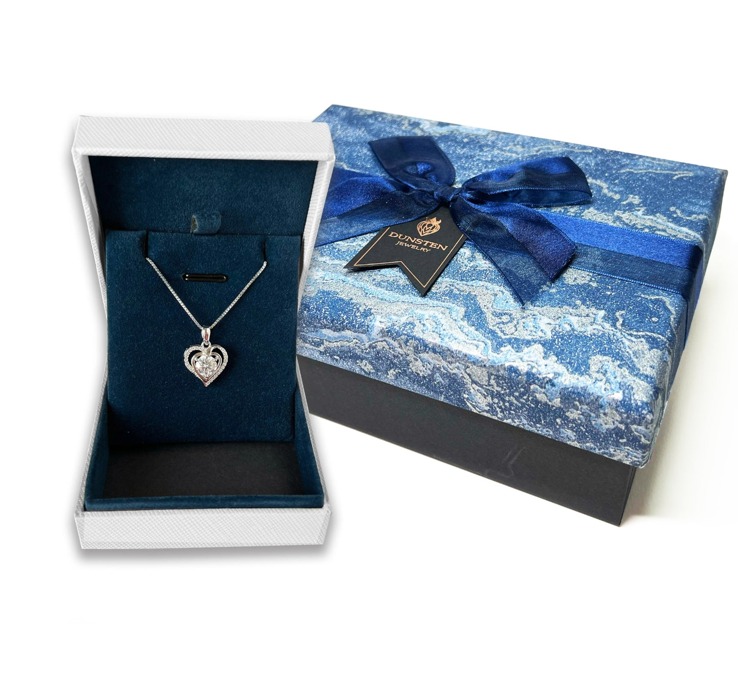 Brigitte Heart Necklace in Moissanite
