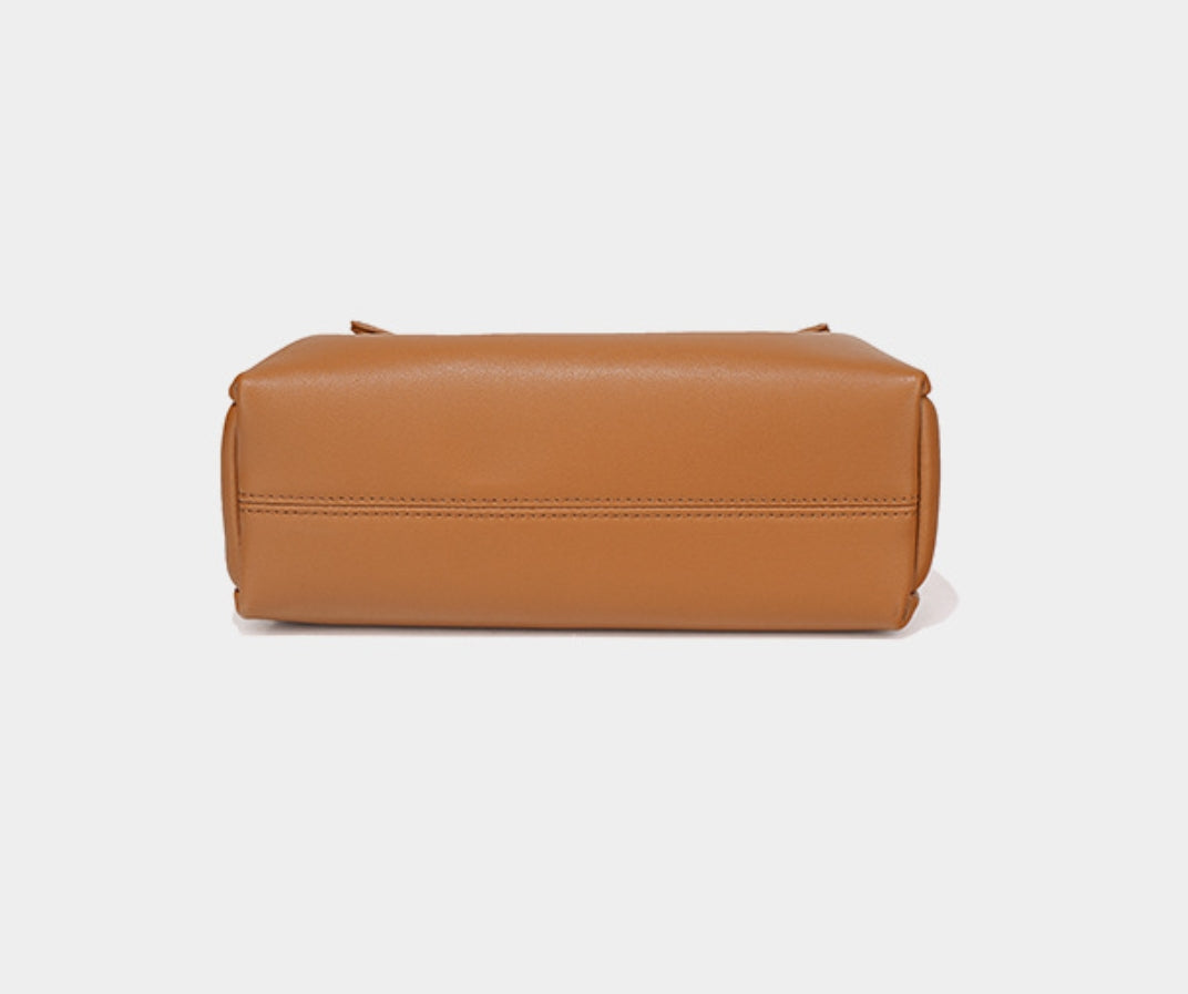 Sophia Satchel Leather Bag with Crossbody Strap