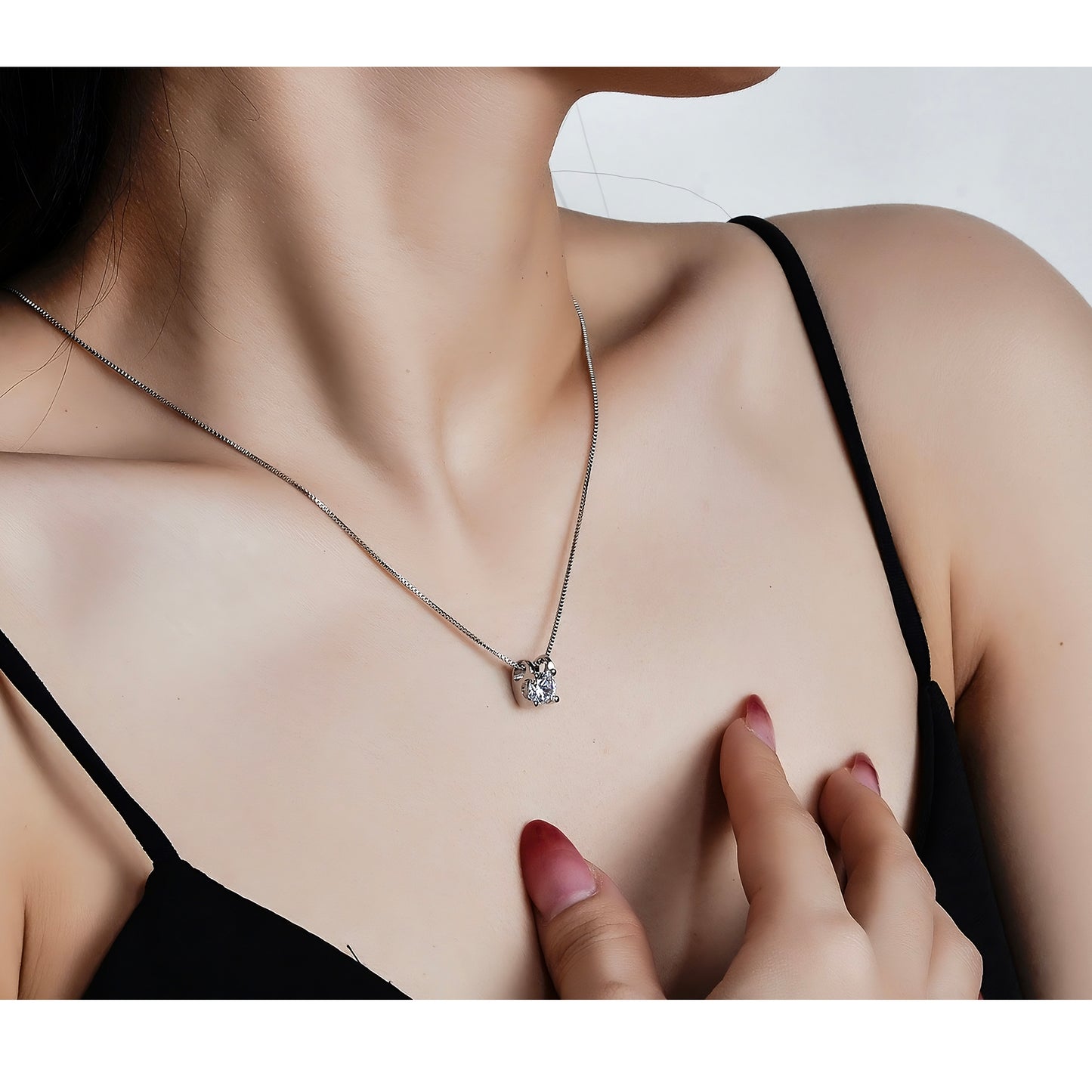 Celine Diamond Necklace in White Gold