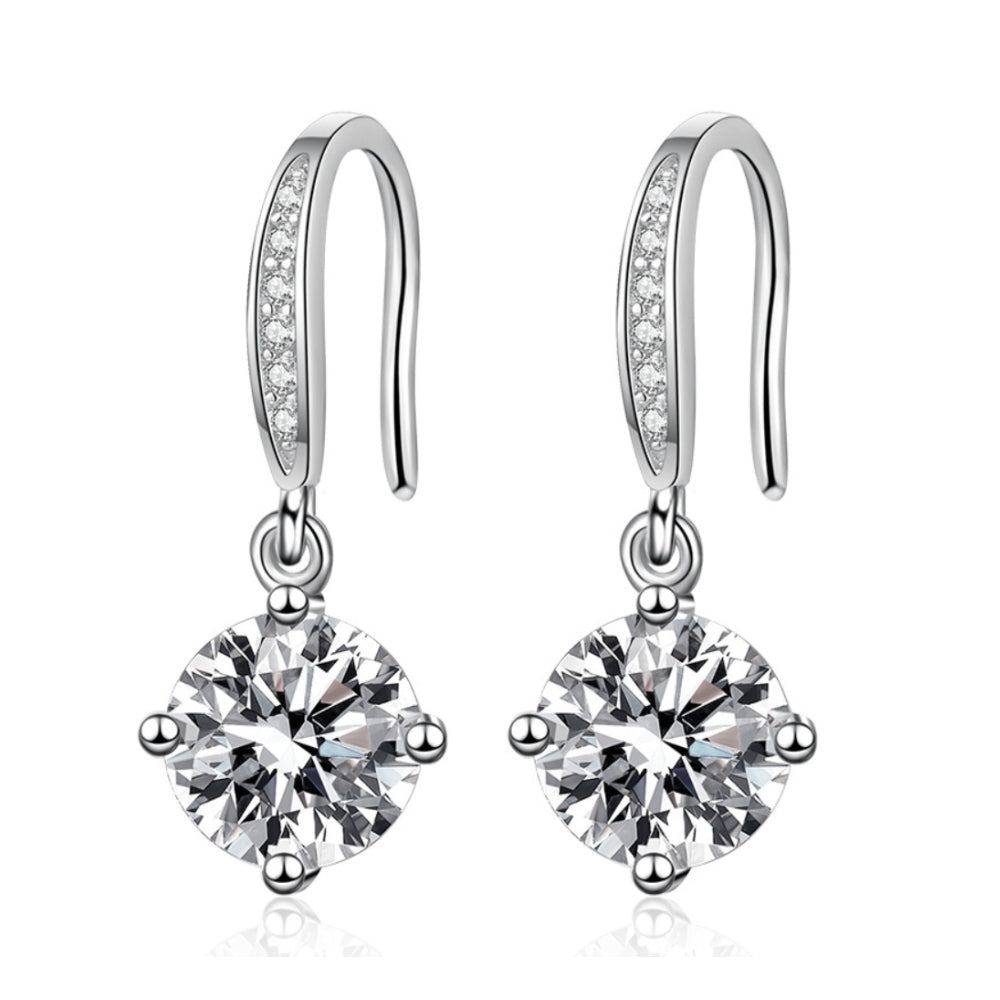 2carats Lab Created Moissanite Dangle Earrings