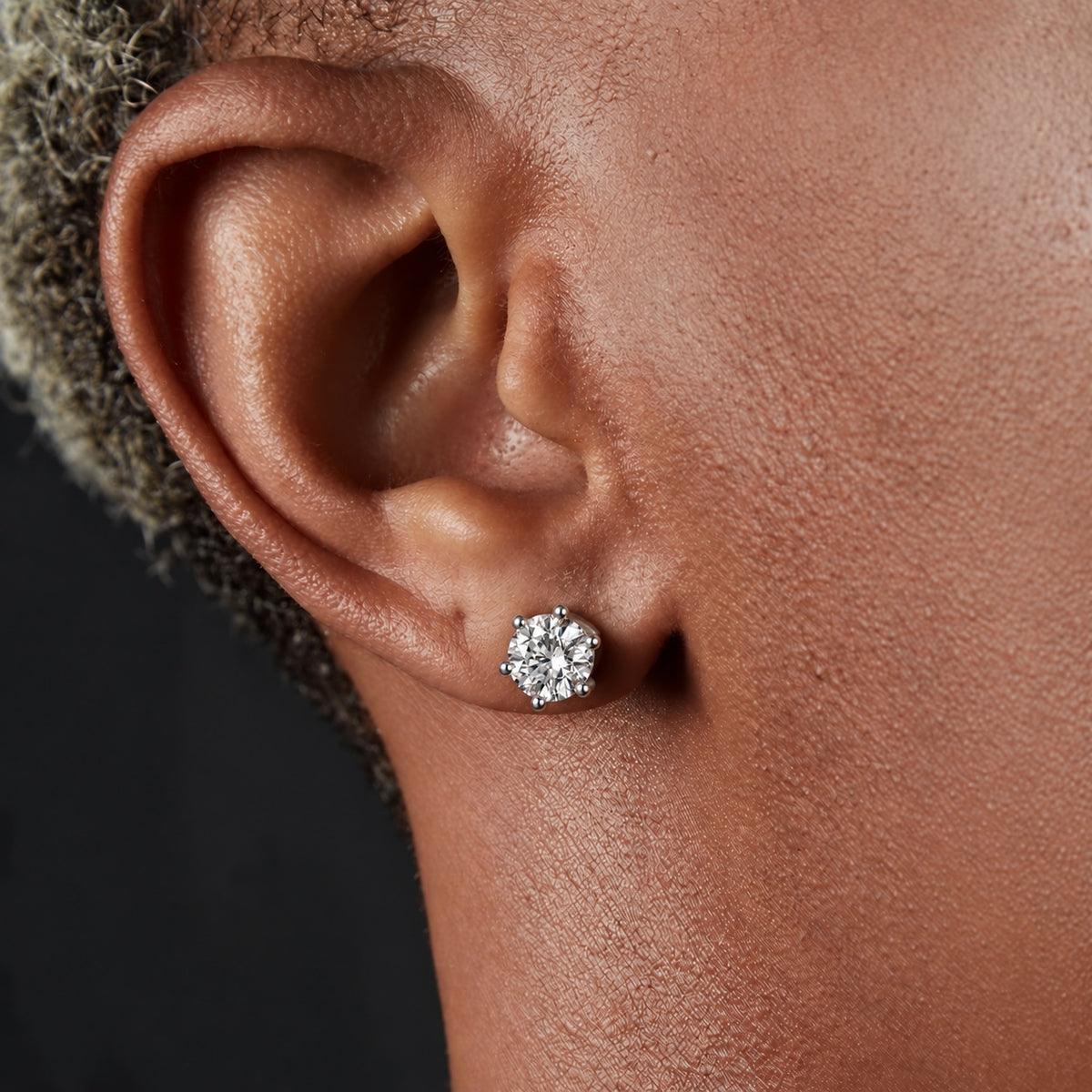 Lena 2ctw Lab Created Moissanite Solitaire Stud Earrings