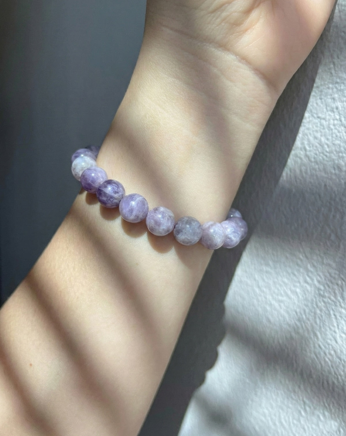 Natural Serpentine Jade Bracelet in Purple