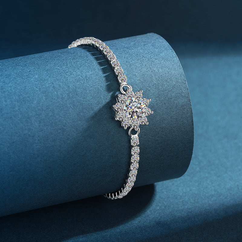 Sunflower Diamond Bracelet in Moissanite