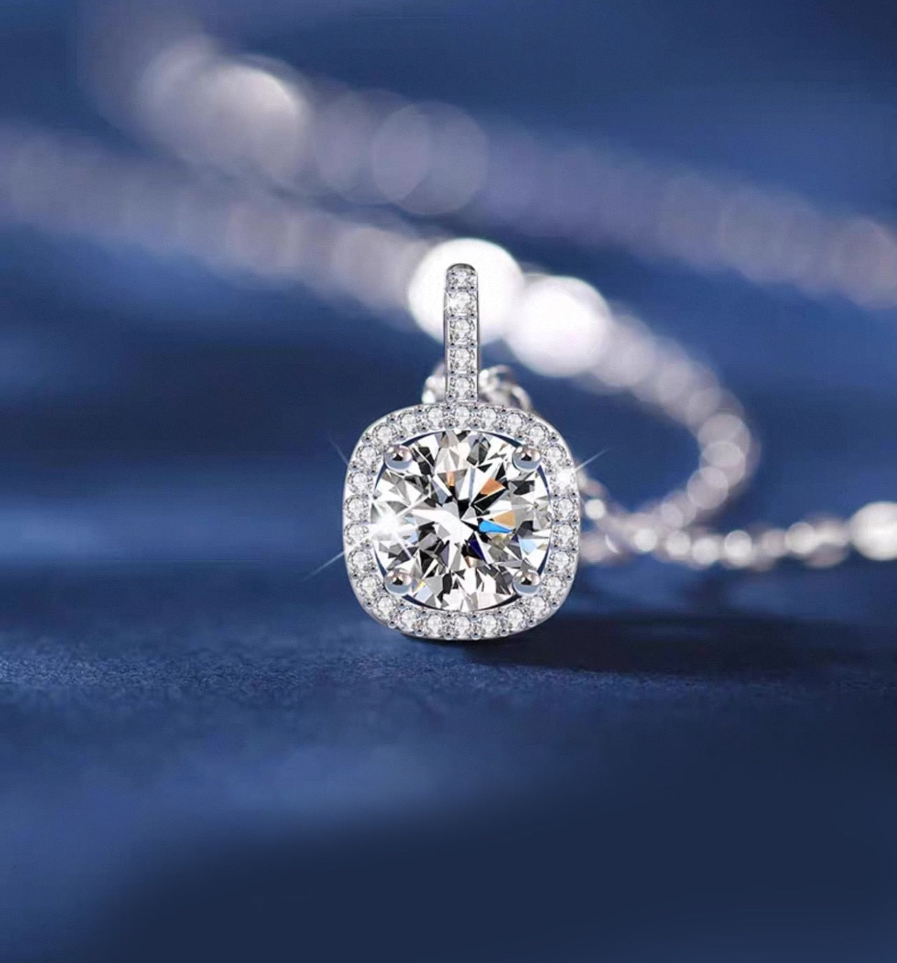 Charlene Diamond necklace in Moissanite