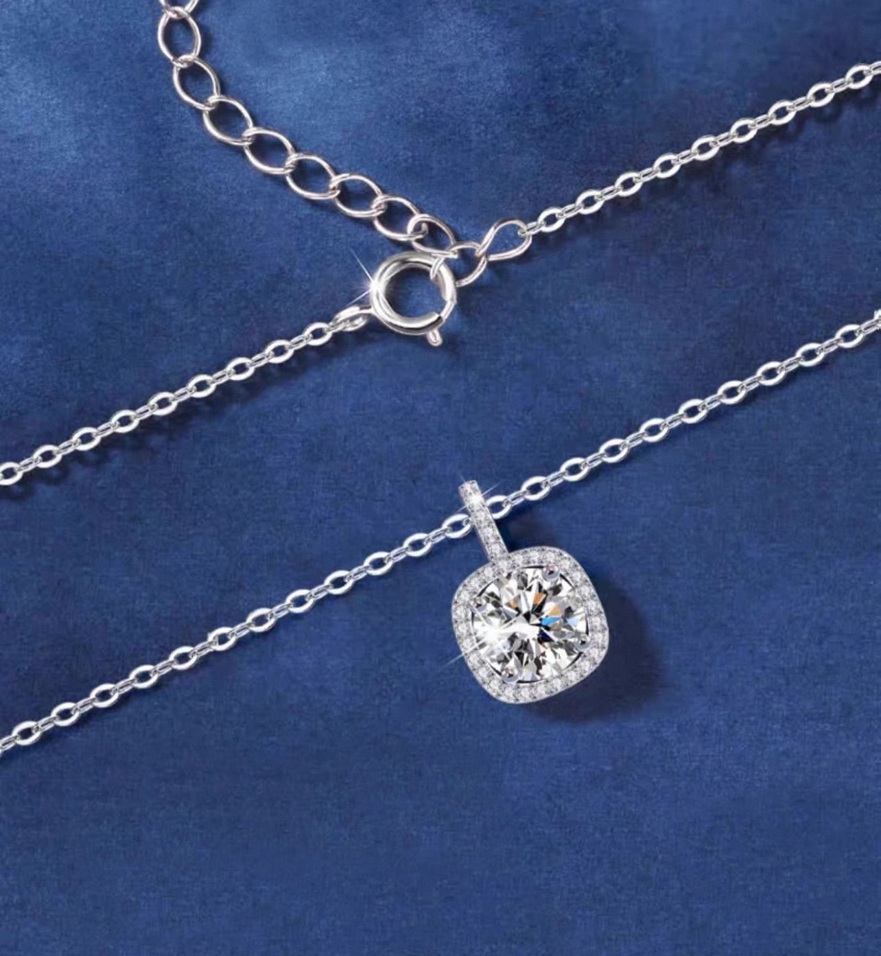 Charlene Diamond necklace in Moissanite