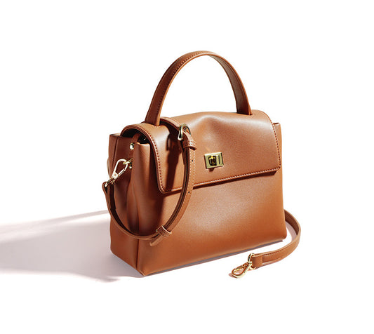 Sophia Satchel Leather Bag with Crossbody Strap