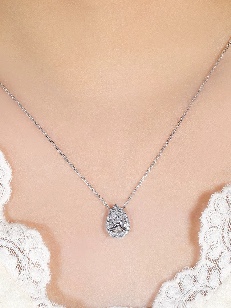 Eliane Diamond Necklace in White Gold