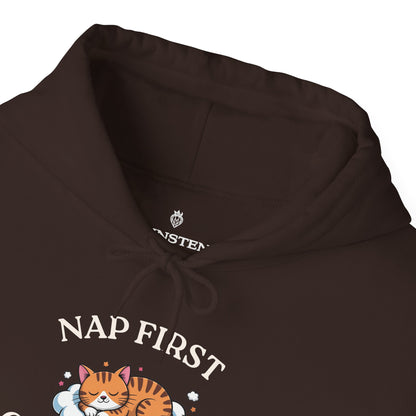 Nap First Conquer Later Unisex Heavy Blend Hoodie
