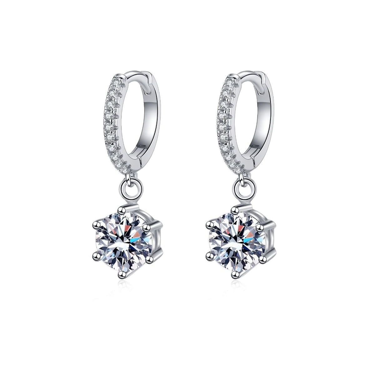 Elisa 2ctw Lab Grown Moissanite Earrings