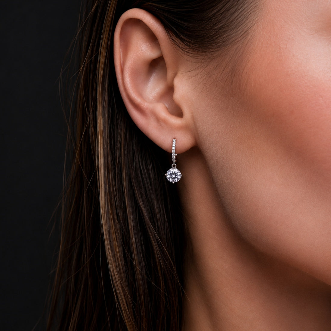 Capucine 2ctw Lab Created Moissanite Drop Earrings