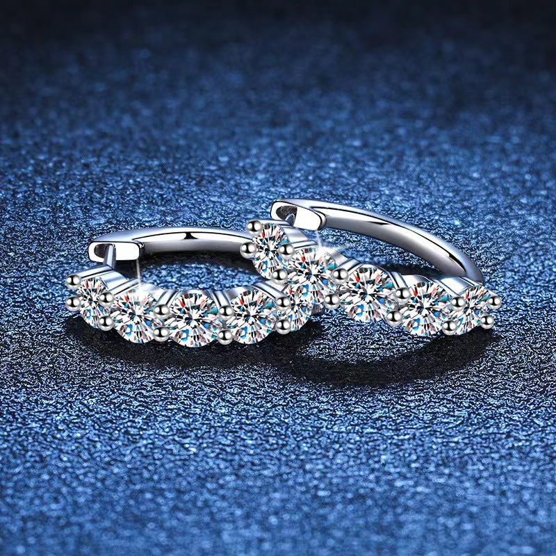 3ctw  Lab Grown Moissanite Hoop Earrings