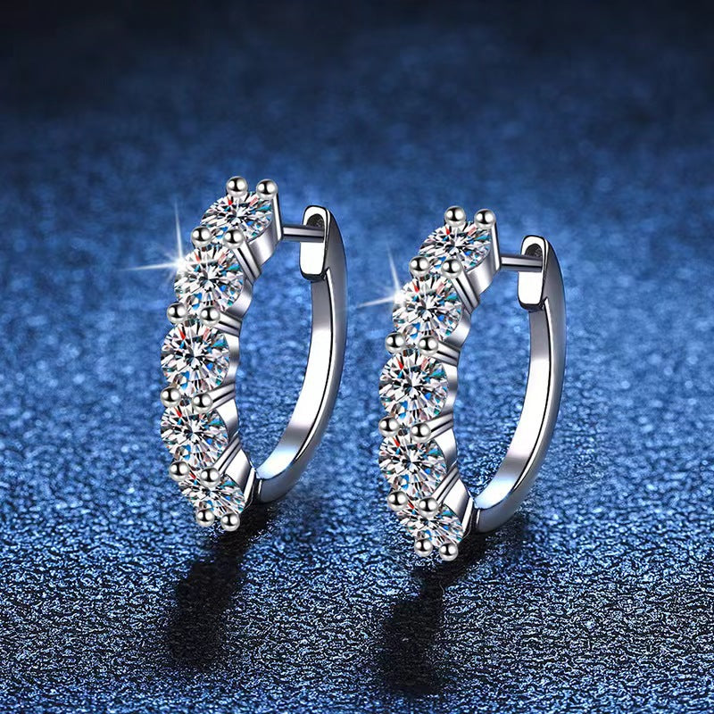 3ctw  Lab Grown Moissanite Hoop Earrings