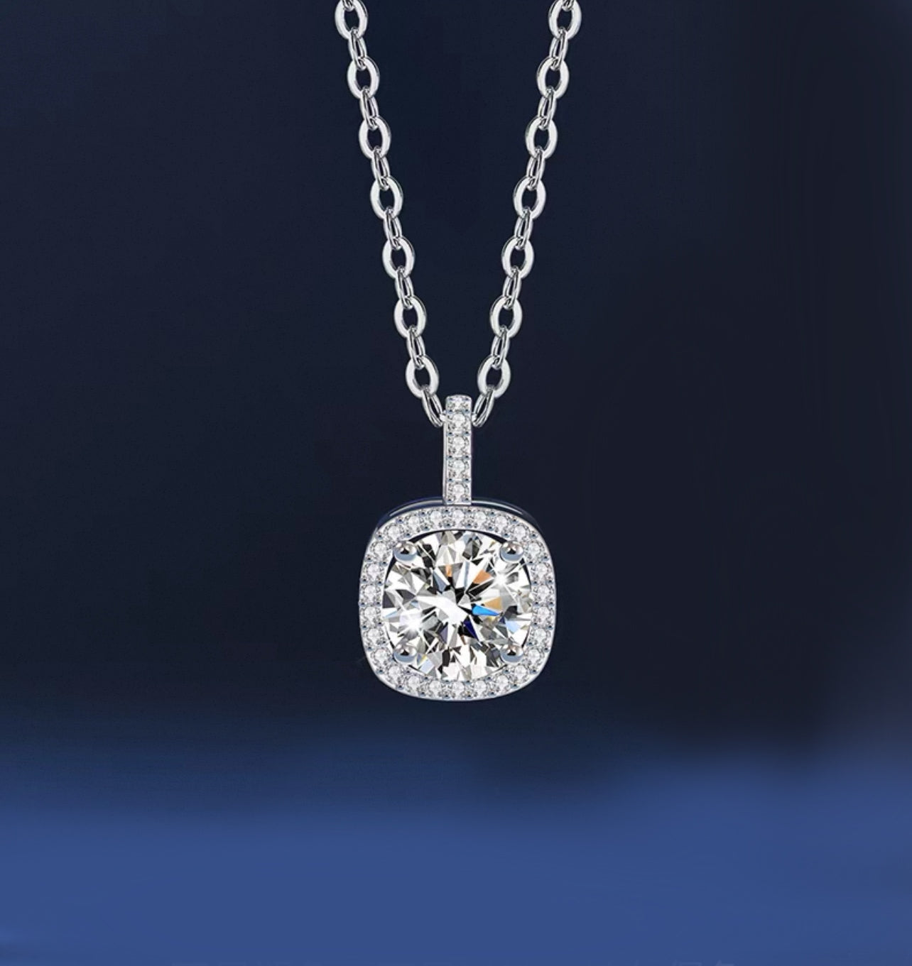 Charlene Diamond necklace in Moissanite