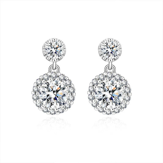 Isabella Diamond Earrings with 2ct Moissanite