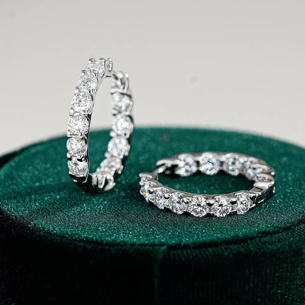 2.6carats Lab Created Moissanite Hoops