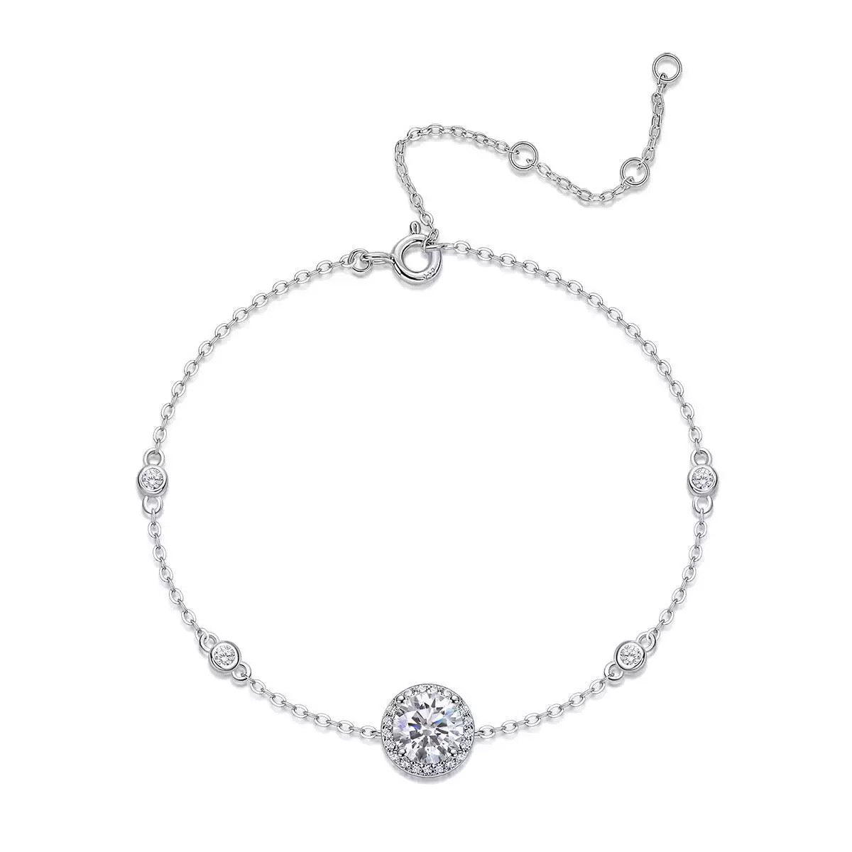 Simone Bracelet 1ct Lab Created Moissanite in Sterling Silver