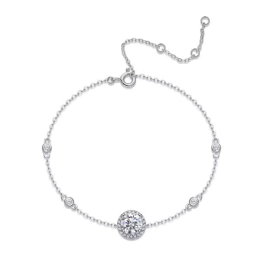 Simone Bracelet 1ct Lab Created Moissanite in Sterling Silver