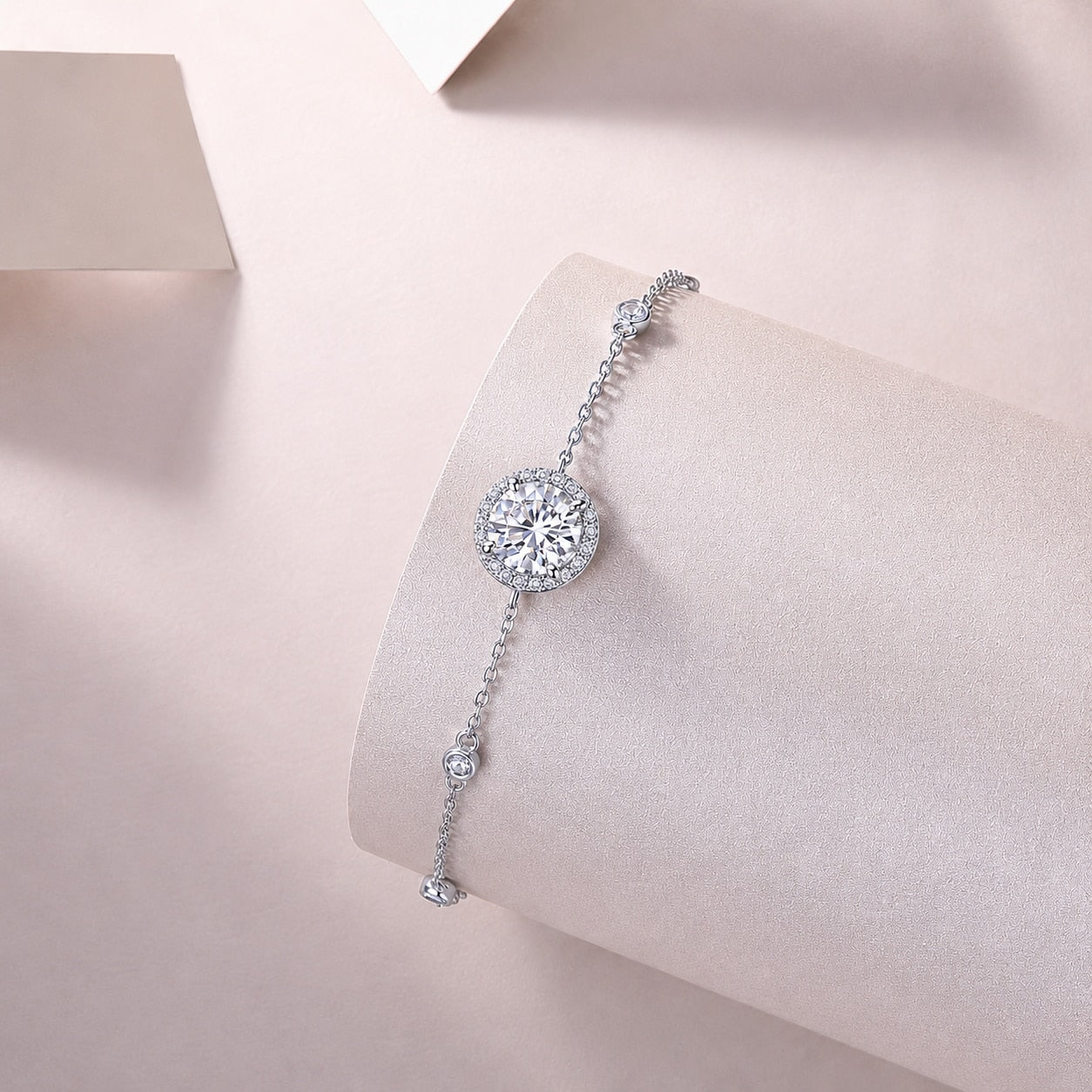 Simone Bracelet 1ct Lab Created Moissanite in Sterling Silver