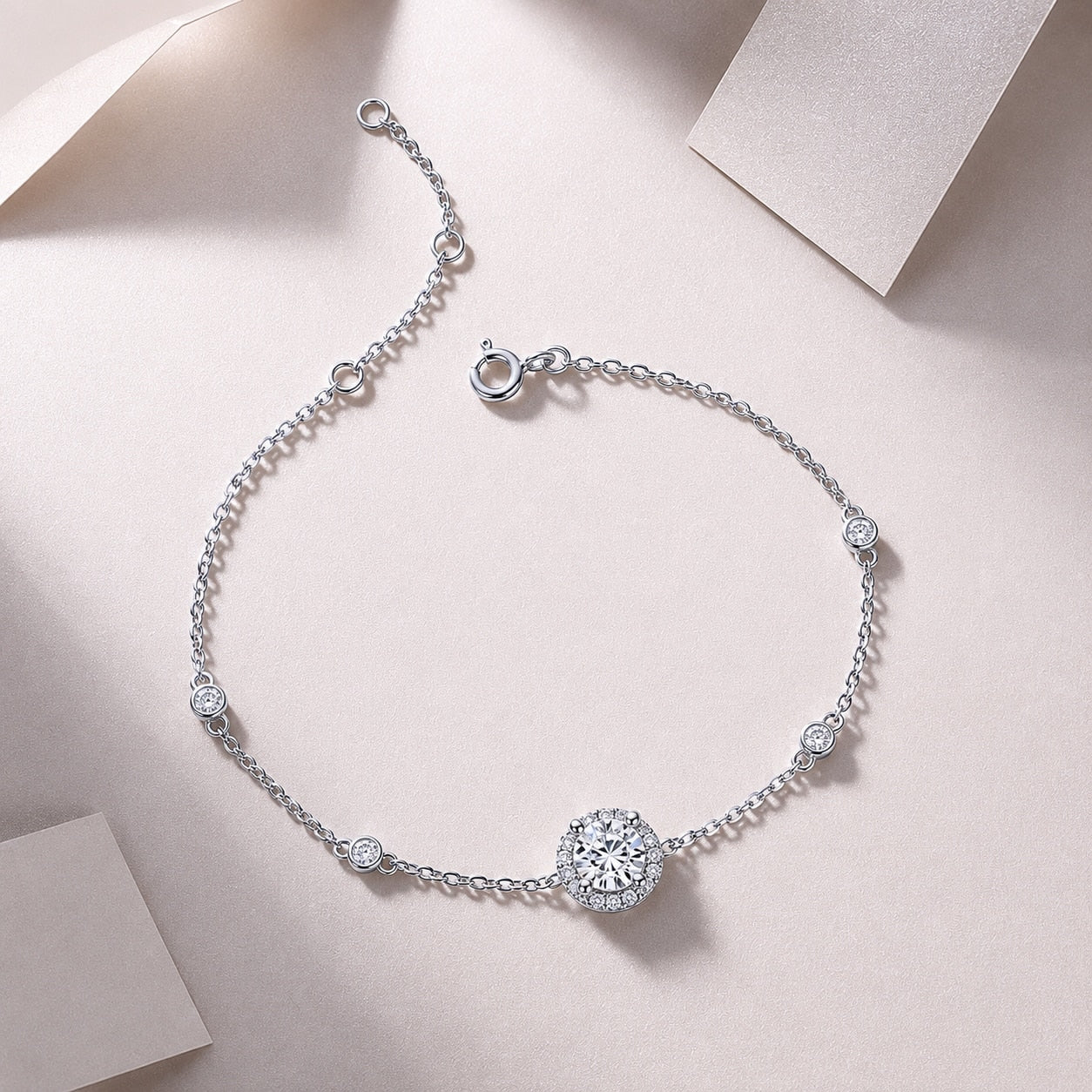 Simone Bracelet 1ct Lab Created Moissanite in Sterling Silver