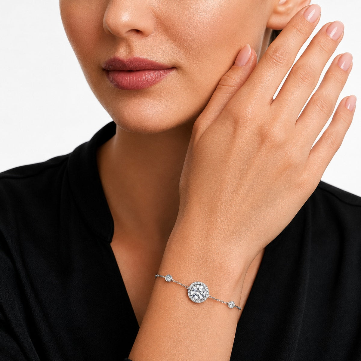 Simone Bracelet 1ct Lab Created Moissanite in Sterling Silver