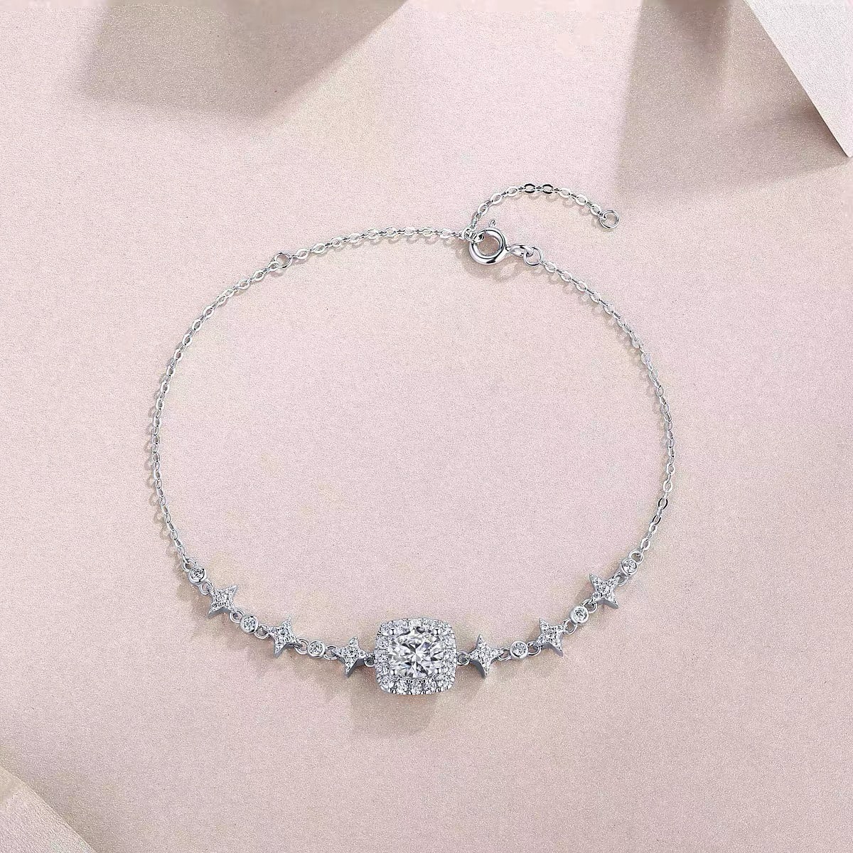Vivienne Bracelet 1ct Lab Created Moissanite in Sterling Silver