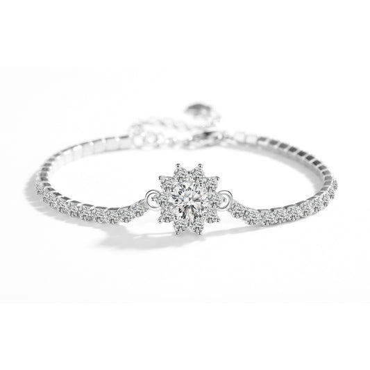 Sunflower Diamond Bracelet in Moissanite