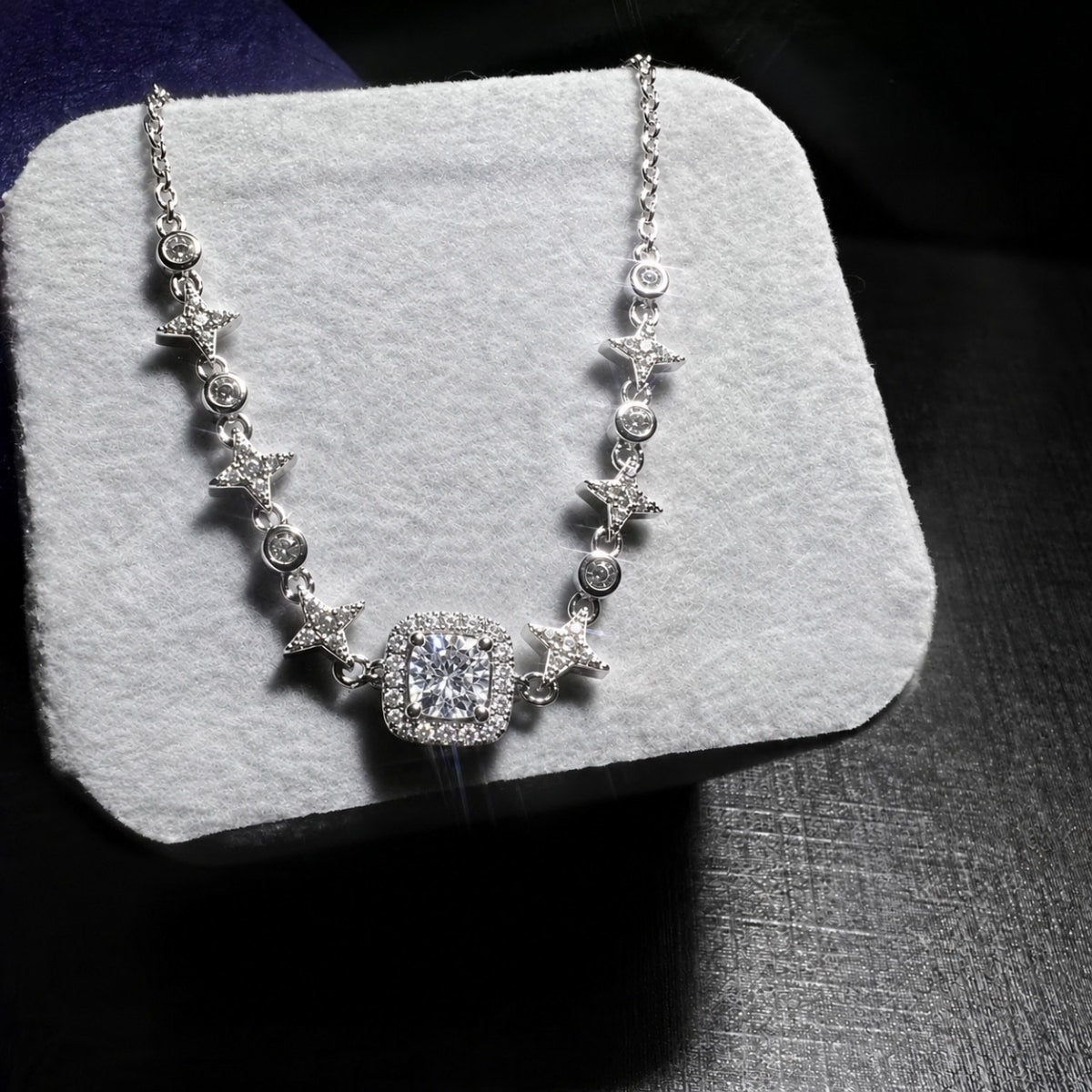 Vivienne Bracelet 1ct Lab Created Moissanite in Sterling Silver