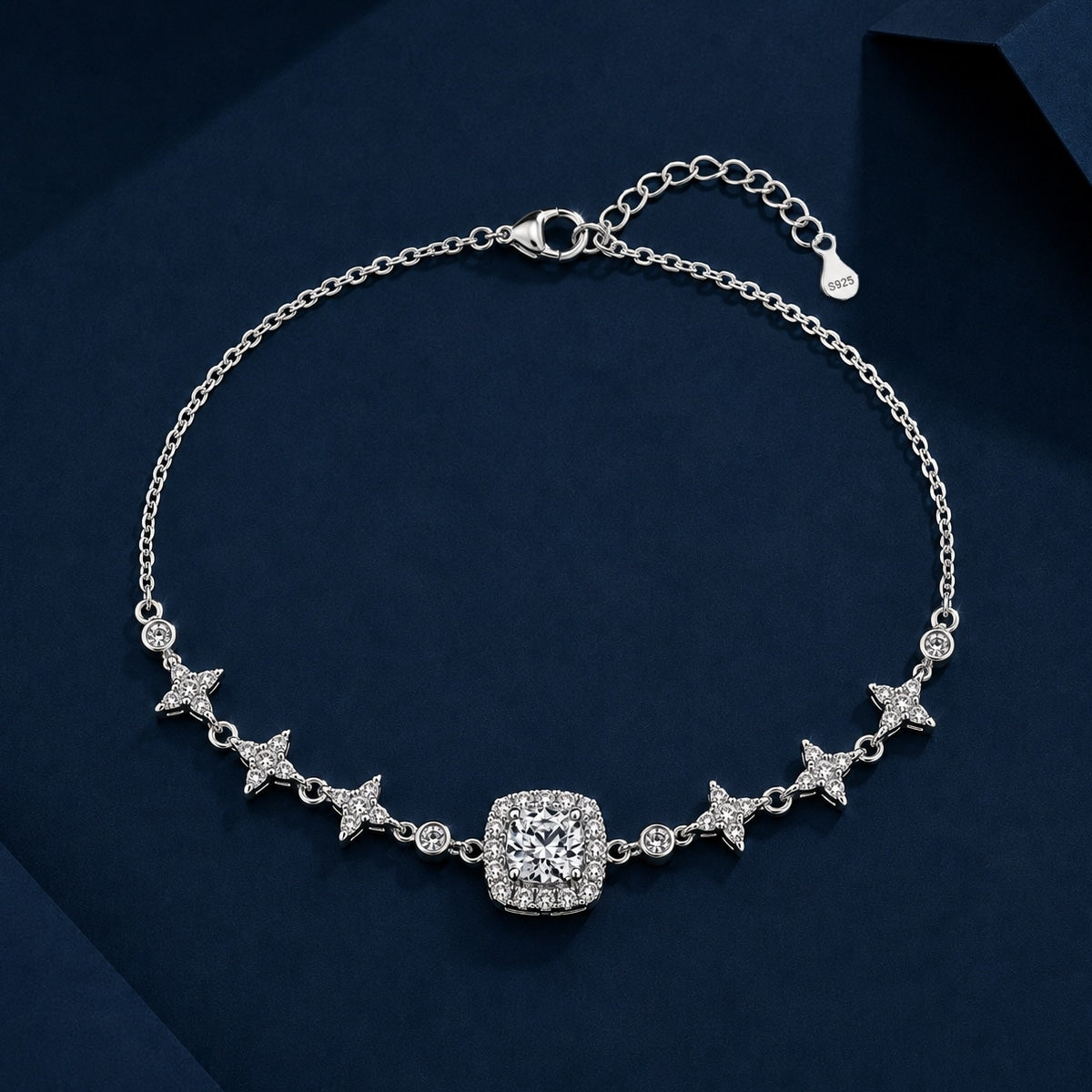 Vivienne Bracelet 1ct Lab Created Moissanite in Sterling Silver