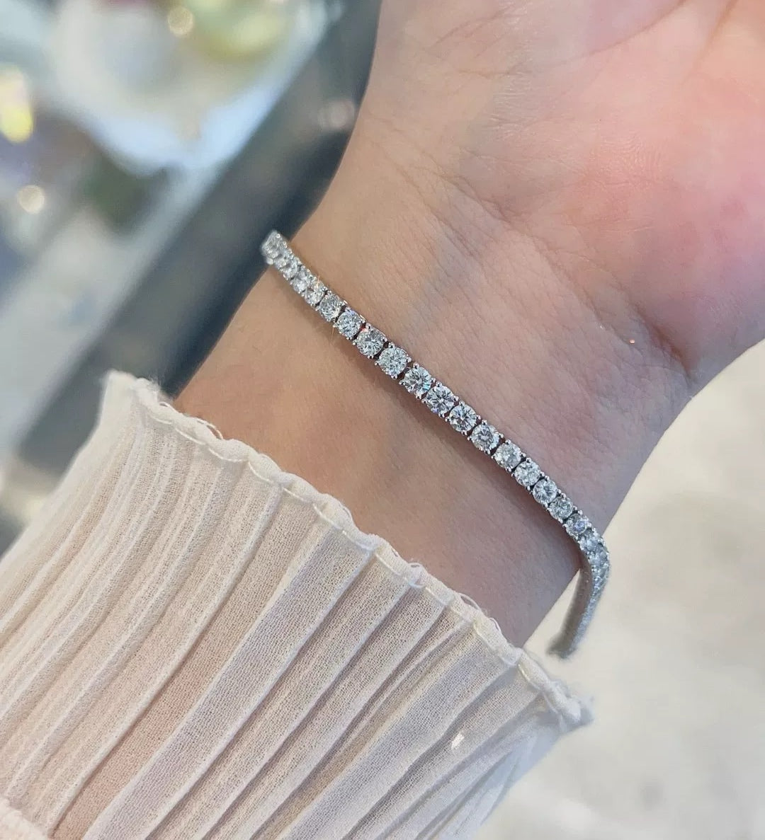 4.4ct Diamond Tennis Bracelet in Moissanite