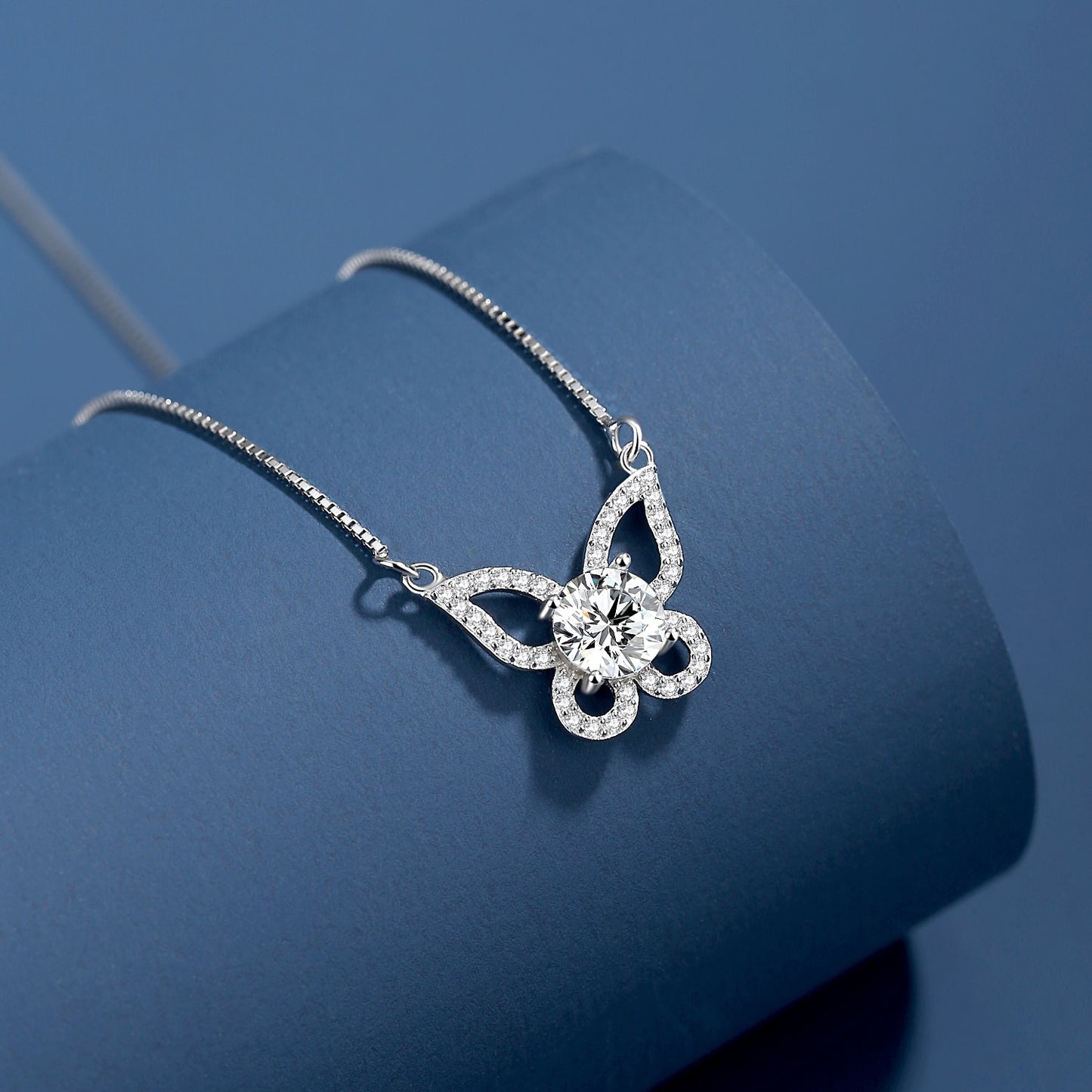 Butterfly Lab Grown Moissanite Necklace