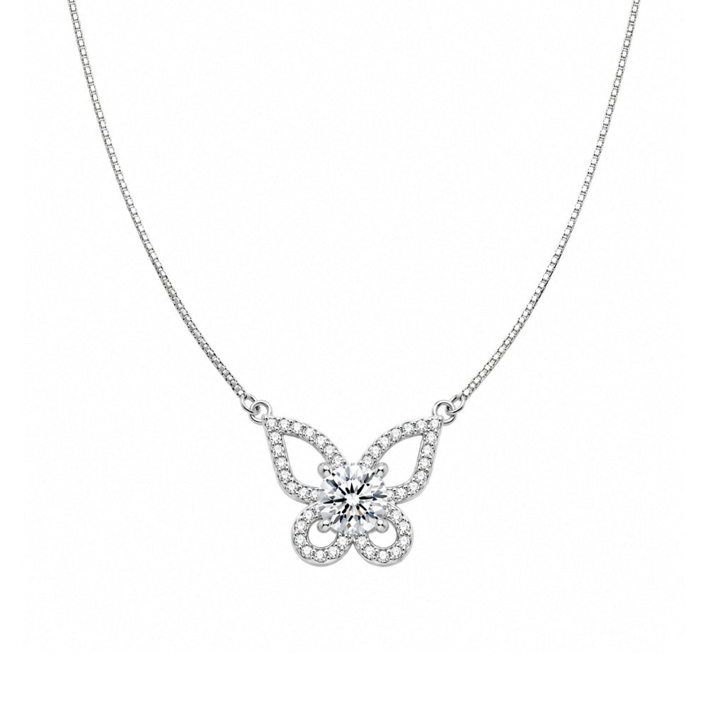 Butterfly Lab Grown Moissanite Necklace