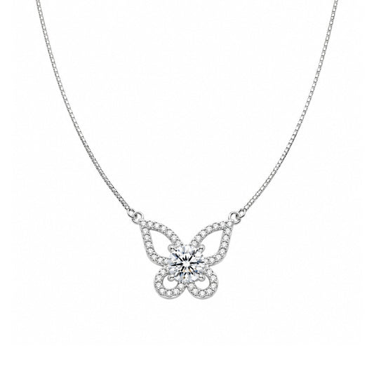 Butterfly Lab Grown Moissanite Necklace