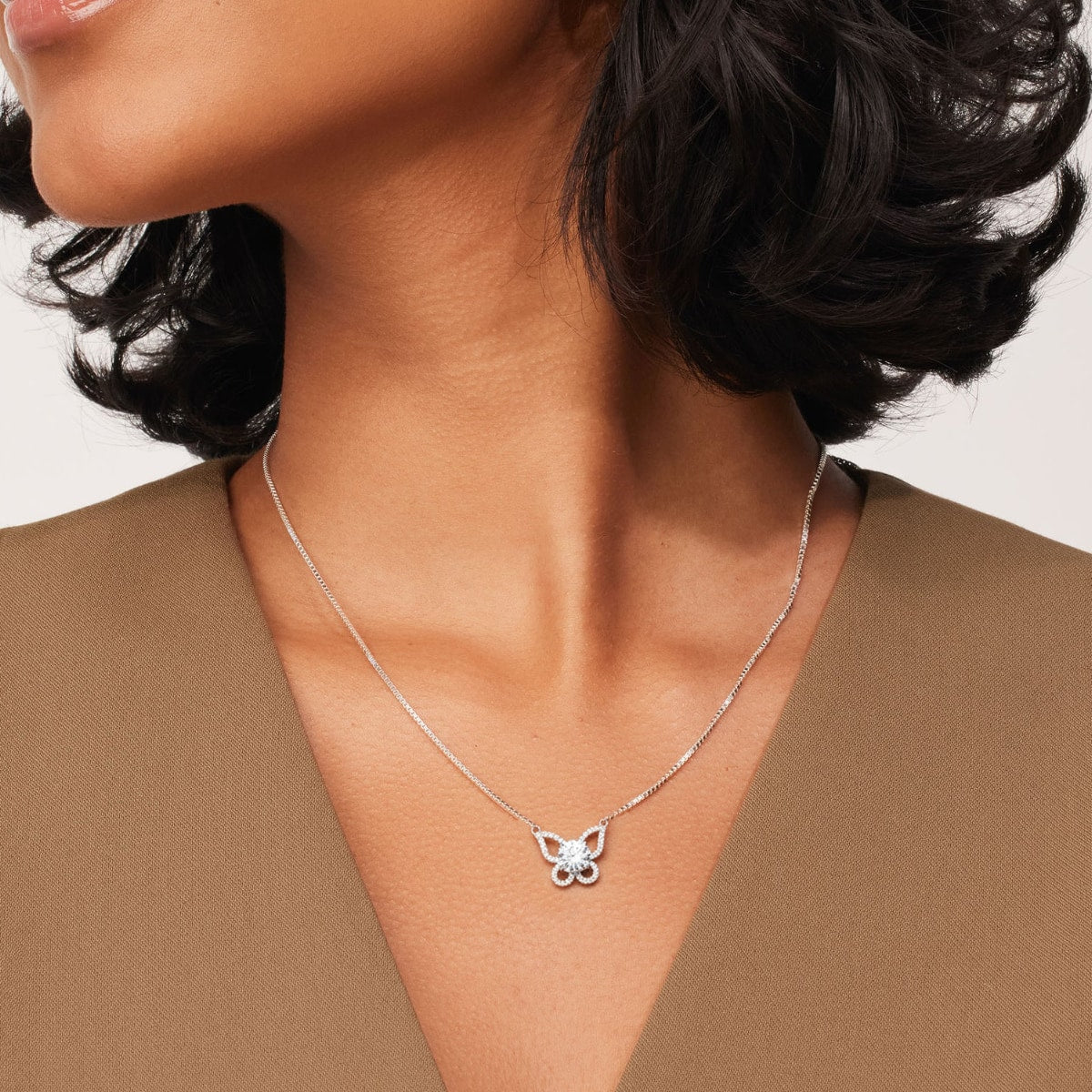 Butterfly Lab Grown Moissanite Necklace