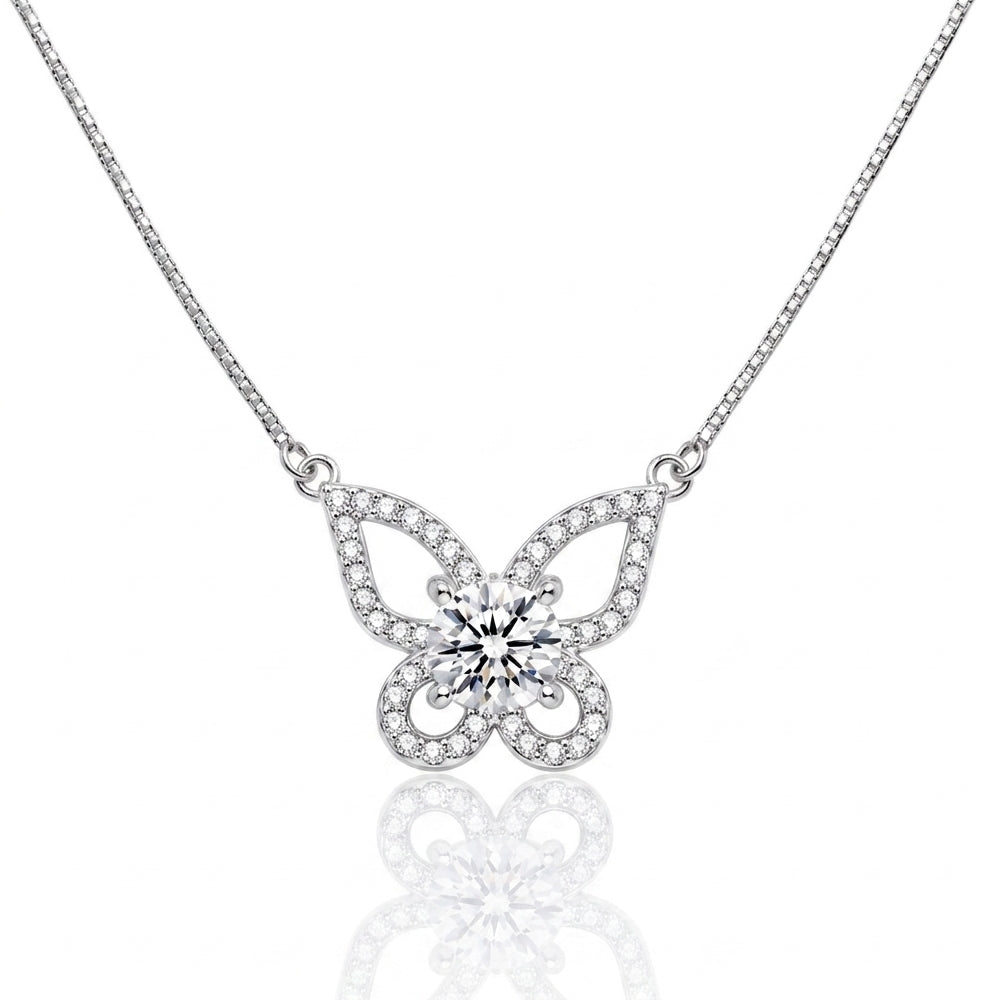 Butterfly Lab Grown Moissanite Necklace