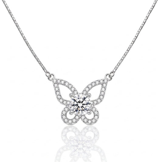 Butterfly Lab Grown Moissanite Necklace