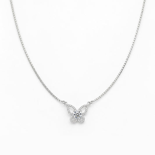 Butterfly Lab Grown Moissanite Necklace