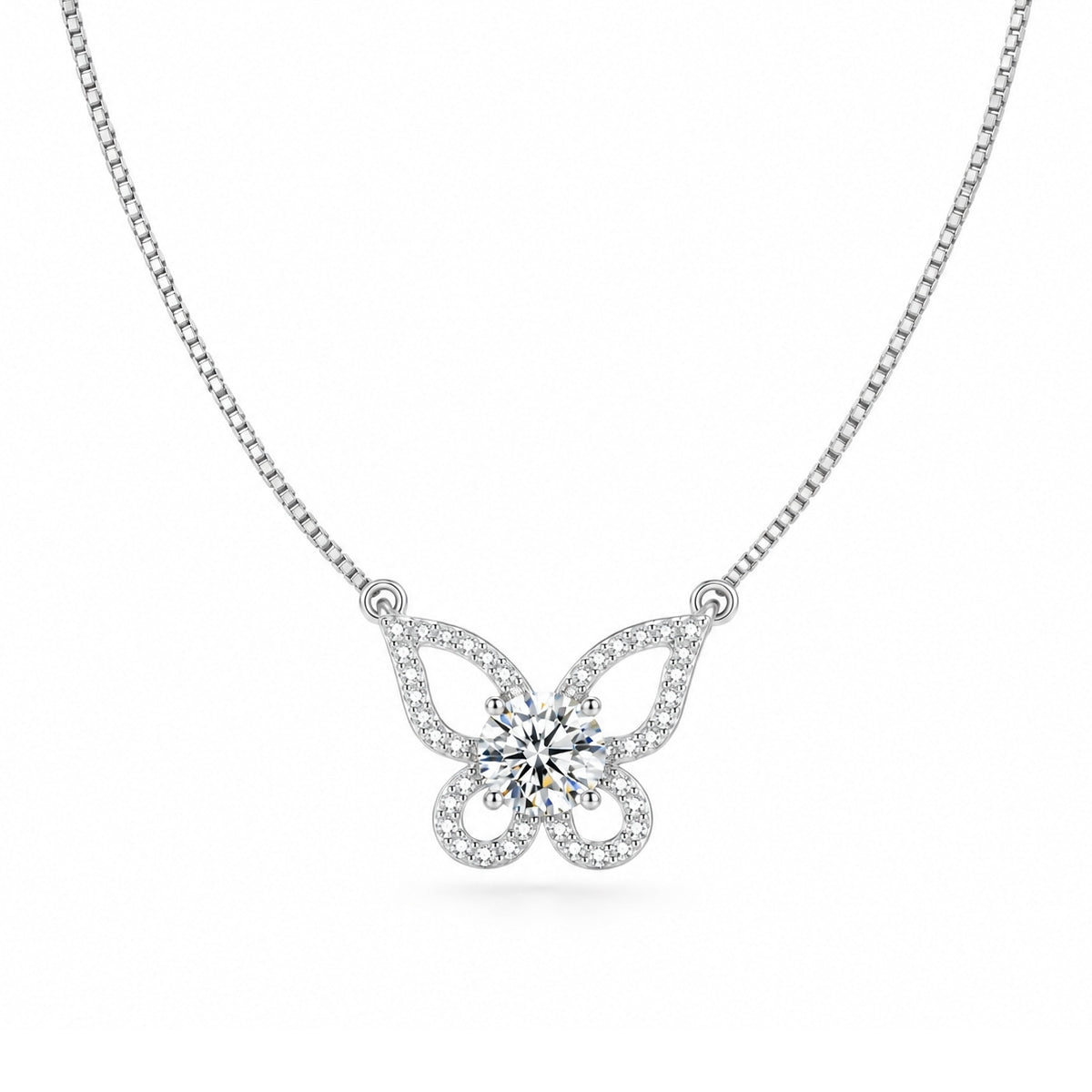 Butterfly Lab Grown Moissanite Necklace