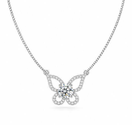 Butterfly Lab Grown Moissanite Necklace