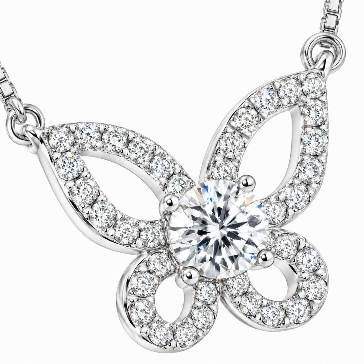 Butterfly Lab Grown Moissanite Necklace