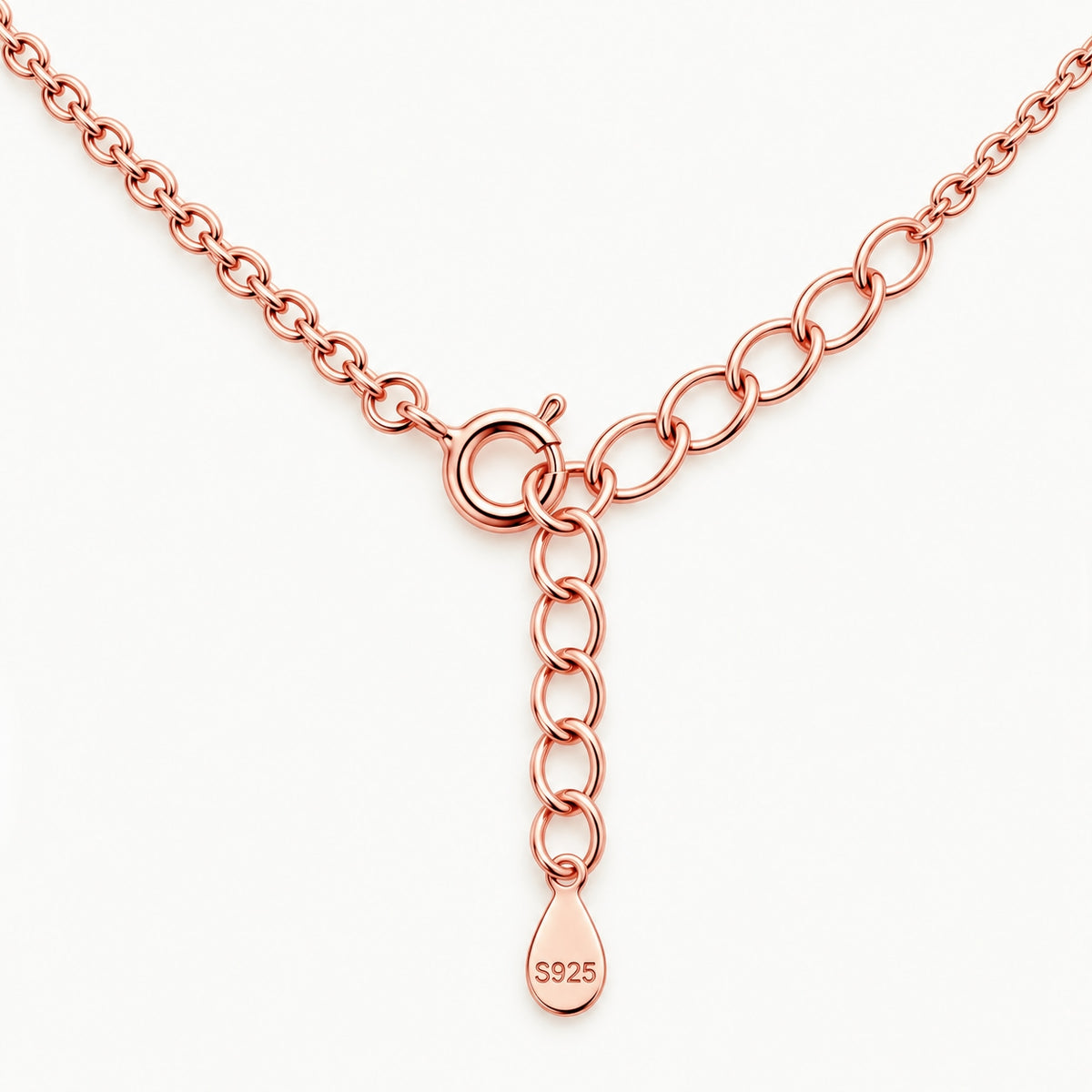 Mini Carina Lab Grown Moissanite Necklace Rose Gold