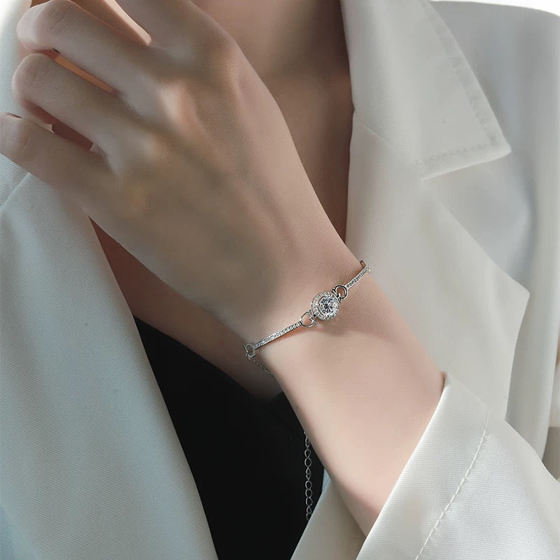 Claire Bijou Bangle in Sterling Silver