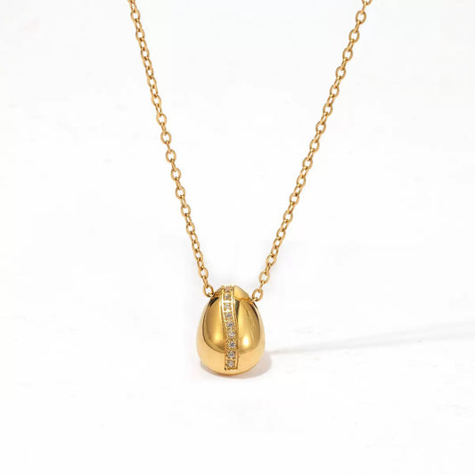 Mini Coffee Bean Necklace in Gold