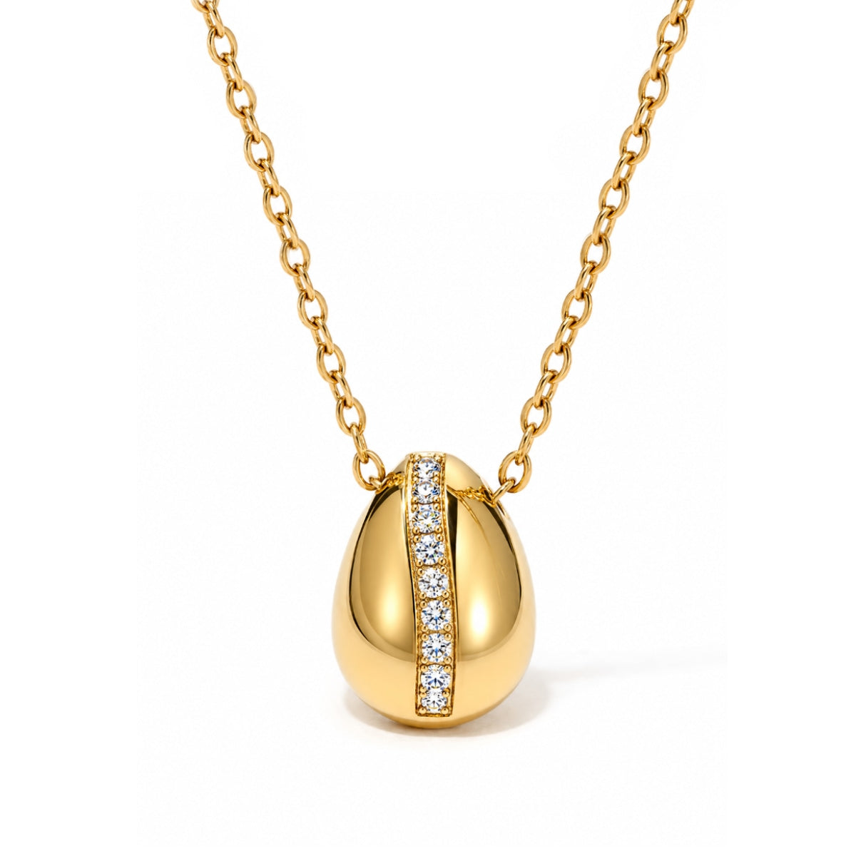 Mini Coffee Bean Necklace in Gold