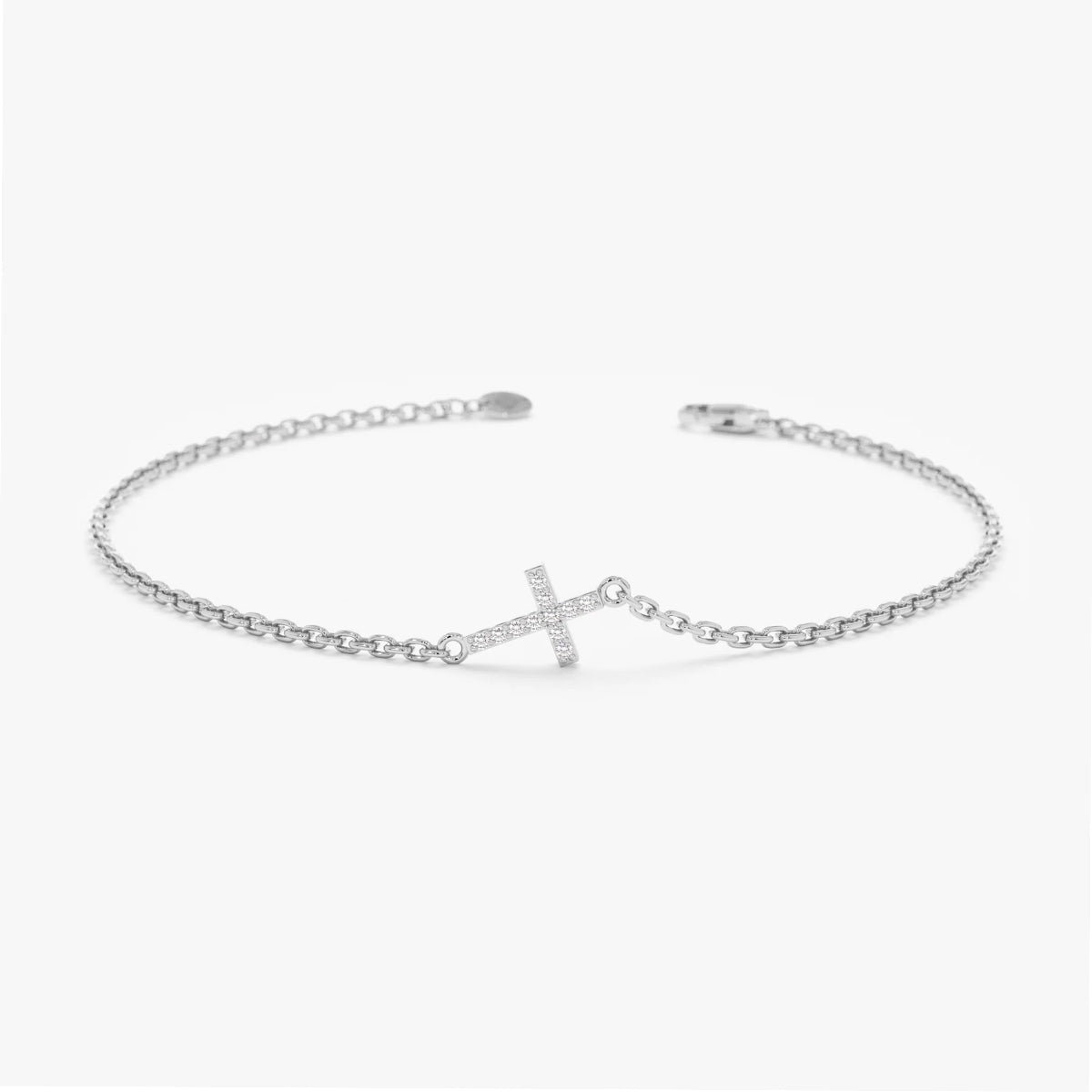 Mini Cross Bracelet Sterling Silver