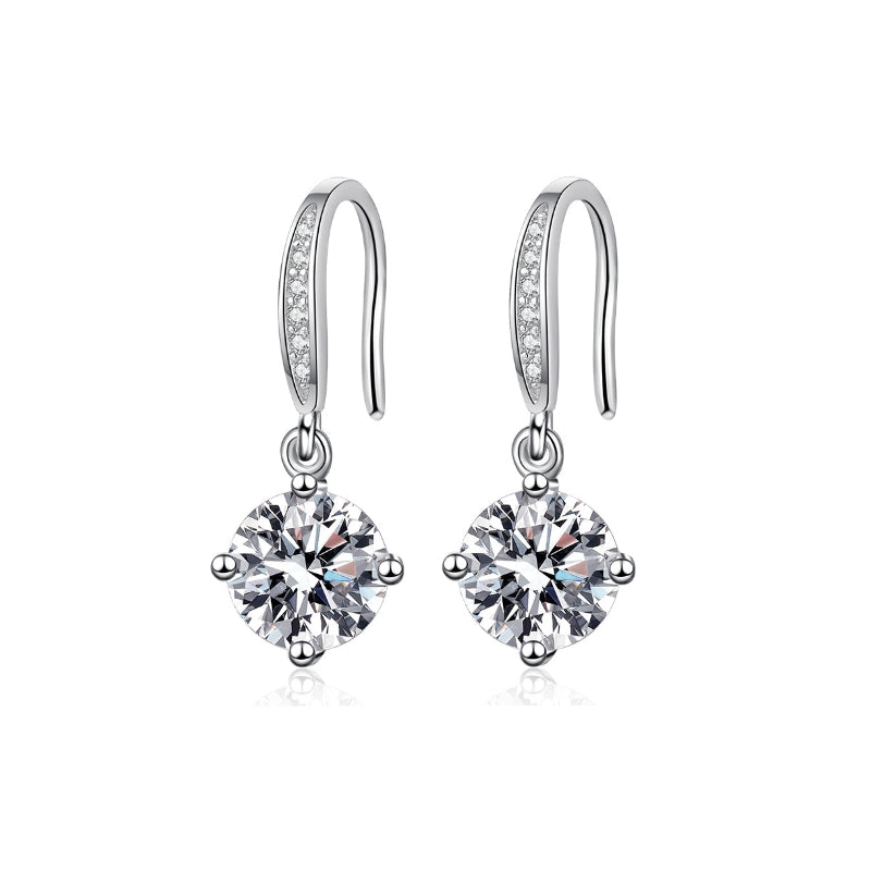 2carats Lab Created Moissanite Dangle Earrings