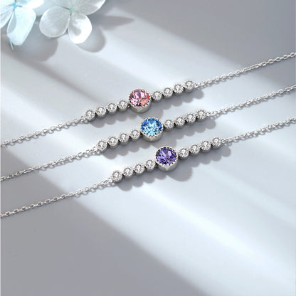 Sapphire Adjustable Bracelet in Crystal