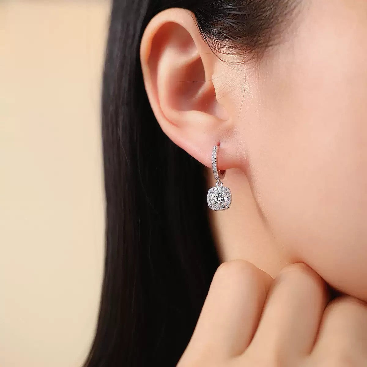 Bianca 1ctw Lab Grown Moissanite Earrings